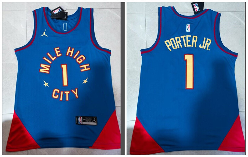 Nuggets 1 Michael Porter Jr. Blue Swingman Jersey