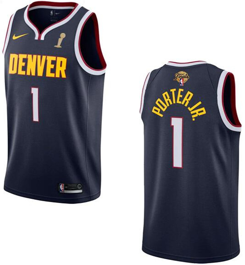 Nuggets 1 Michael Porter Jr. Navy Nike 2023 Finals Champions Swingman Jersey