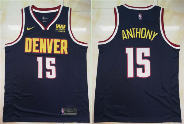 Nuggets 15 Carmelo Anthony Navy  Swingman Jersey