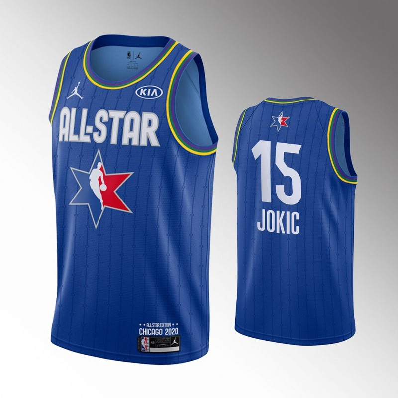 Nuggets 15 Nikola Jokic Blue 2020 NBA All Star Jordan Brand Swingman Jersey