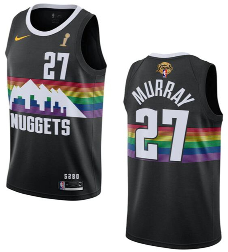 Nuggets 27 Jamal Murray Black Nike 2023 Finals Champions Swingman Jersey