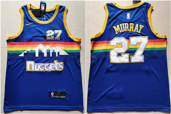 Nuggets 27 Jamal Murray Blue Nike Swingman Jersey