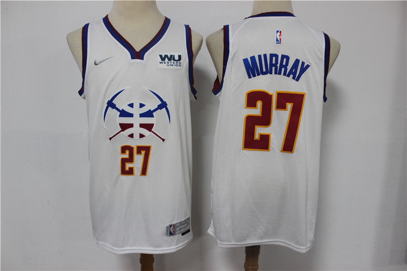 Nuggets 27 Jamal Murray White 2021 Earned Edition Swingman Jersey