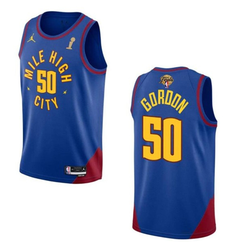 Nuggets 50 Aaron Gordon Blue 2023 Finals Champions Jordan Brand Swingman Jersey