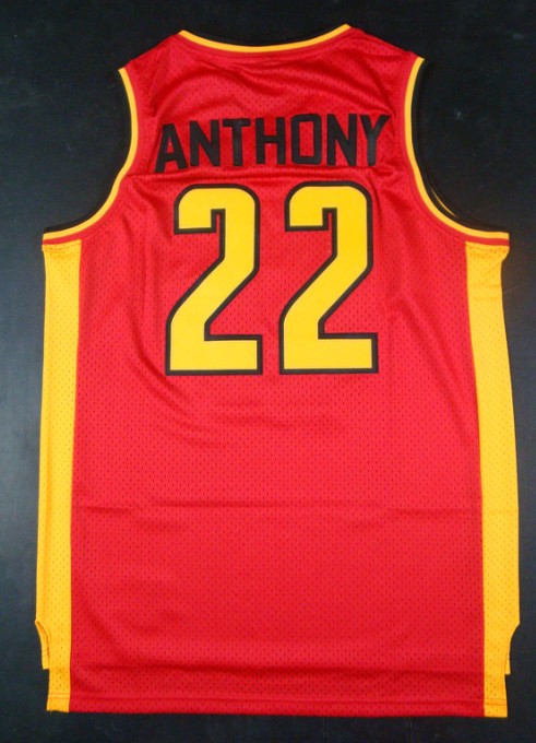 Oak Hill Academy High School 22 Carmelo Anthony Jordan  Red Jerseys