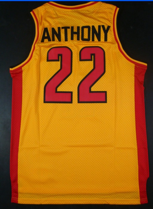 Oak Hill Academy High School 22 Carmelo Anthony Jordan  Yellow Jerseys