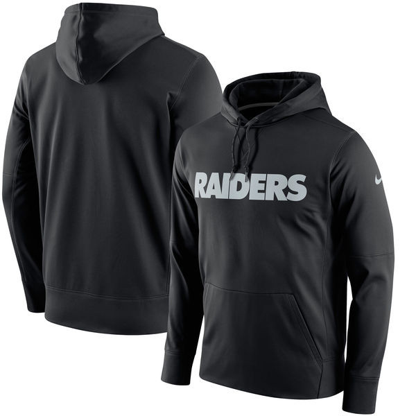 Oakland Raiders  Circuit Wordmark Essential Performance Pullover Hoodie Black