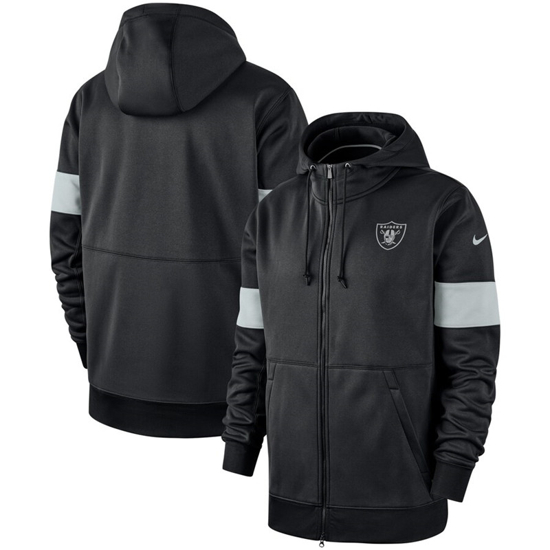 Oakland Raiders Nike Sideline Performance Full Zip Hoodie Black