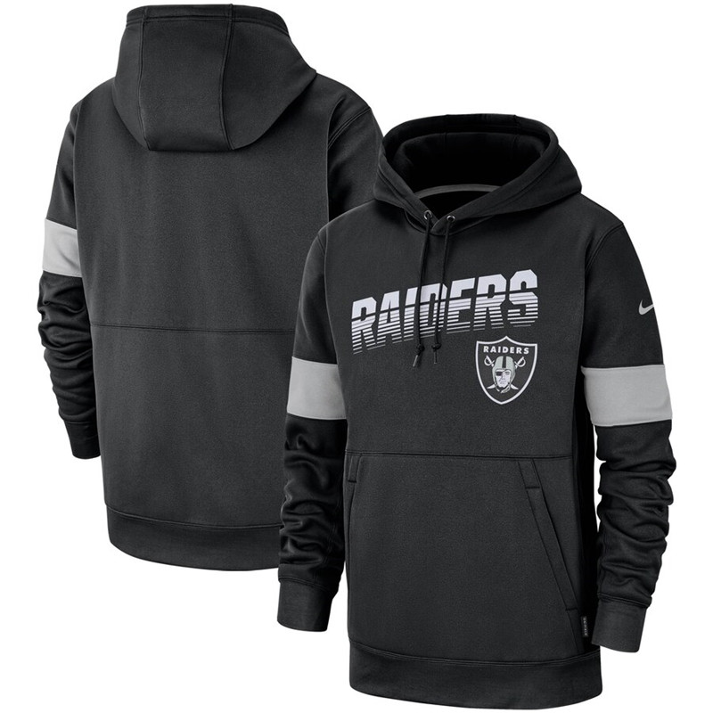 Oakland Raiders Nike Sideline Team Logo Performance Pullover Hoodie Black