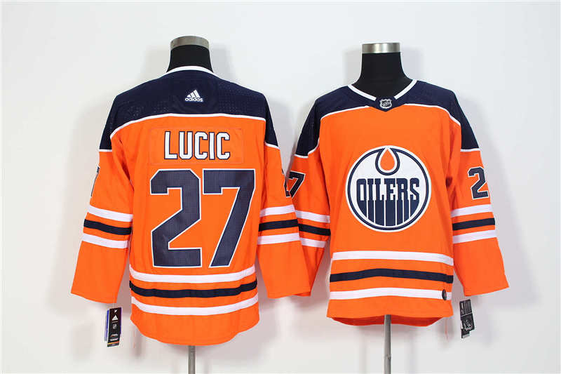 Oilers 27 Milan Lucic Orange  Jersey