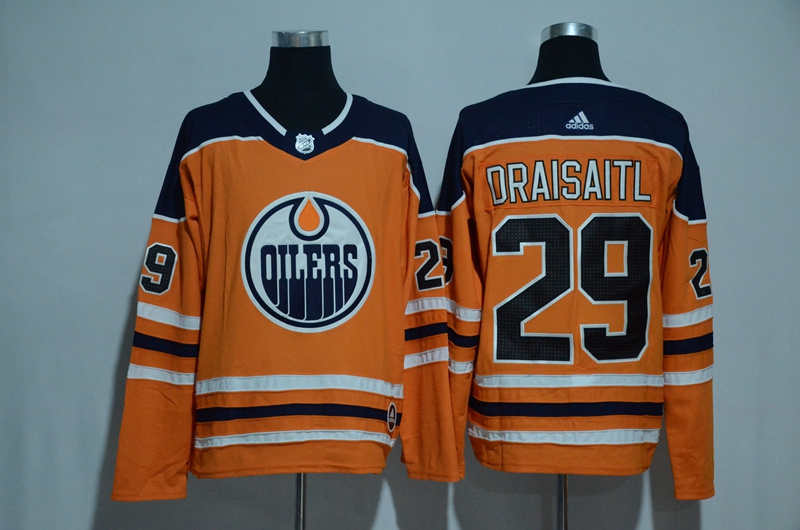 Oilers 29 Leon Draisaitl Orange  Jersey