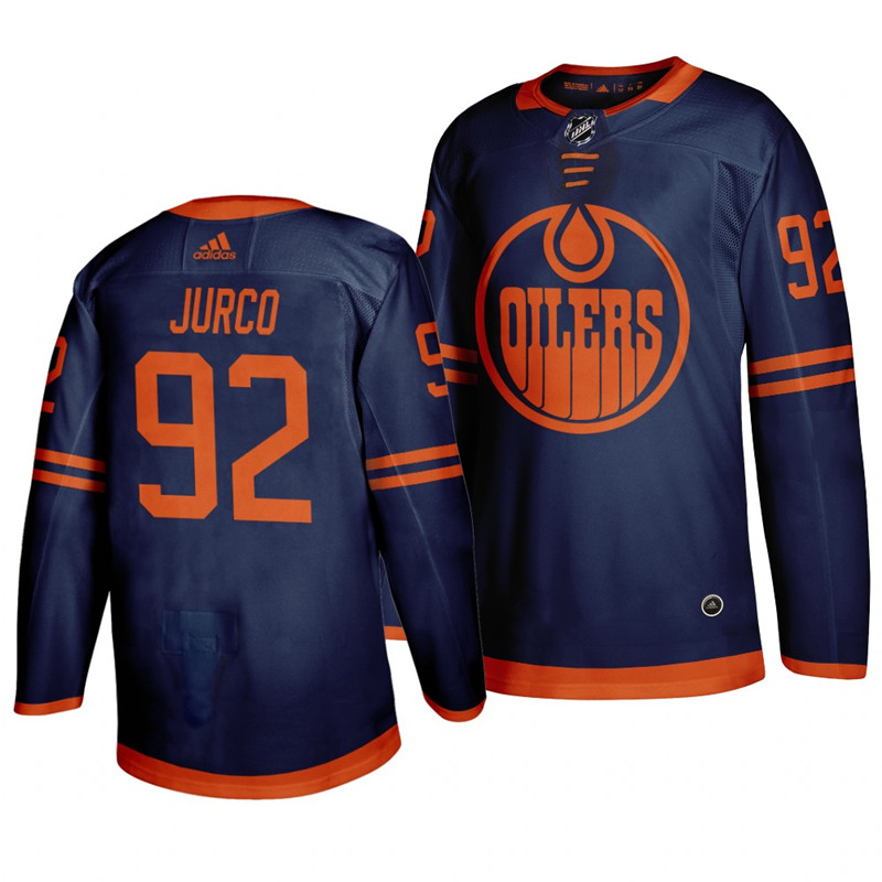 Oilers 92 Tomas Jurco Navy 50th anniversary Adidas Jersey