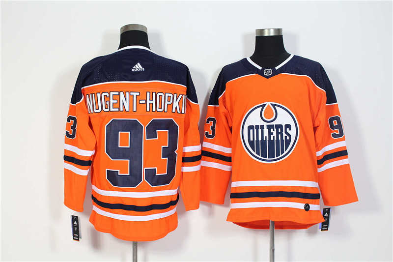 Oilers 93 Ryan Nugent Hopkins Orange  Jersey