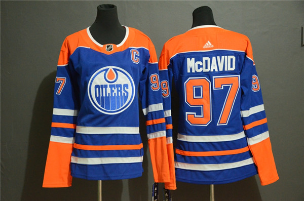 Oilers 97 Connor McDavid Royal Women  Jersey