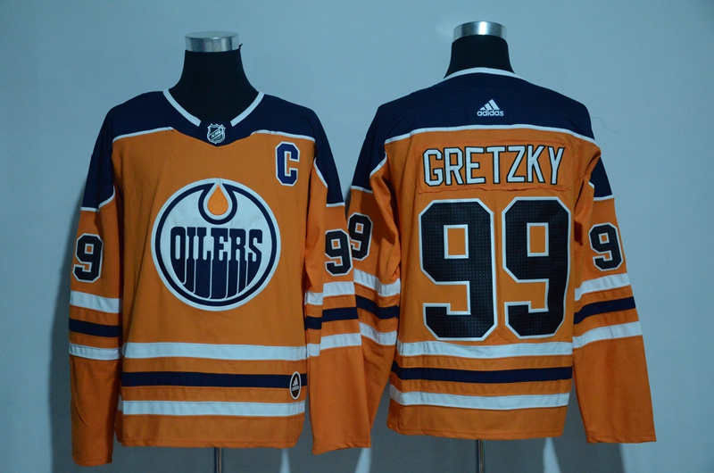 Oilers 99 Wayne Gretzky Orange  Jersey