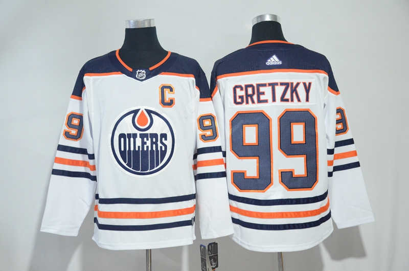 Oilers 99 Wayne Gretzky White  Jersey