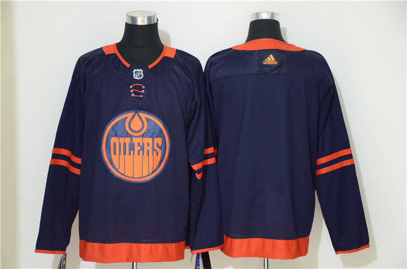 Oilers Blank Navy 50th anniversary Adidas Jersey