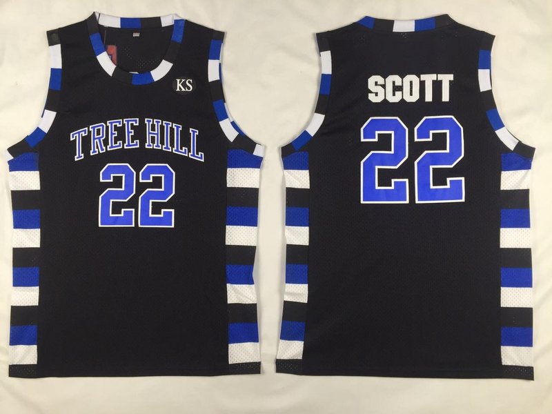 One Tree Hill Lucas Scott 22 Ravens Black Basketball Jersey