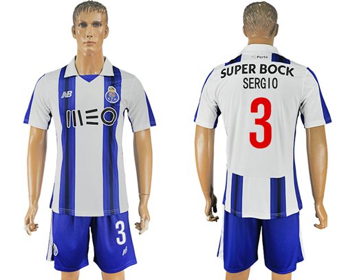 Oporto 3 Sergio Home Soccer Club Jersey