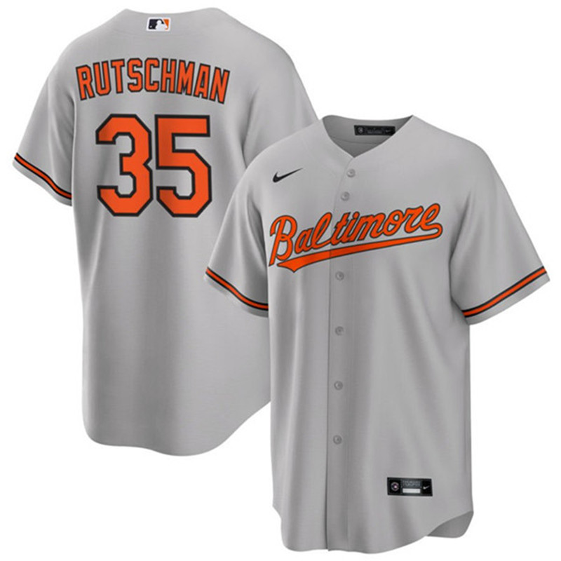 Orioles 35 Adley Rutschman Gray Cool Base Jersey