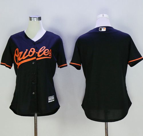 Orioles Blank Black Women Alternate Stitched MLB Jersey