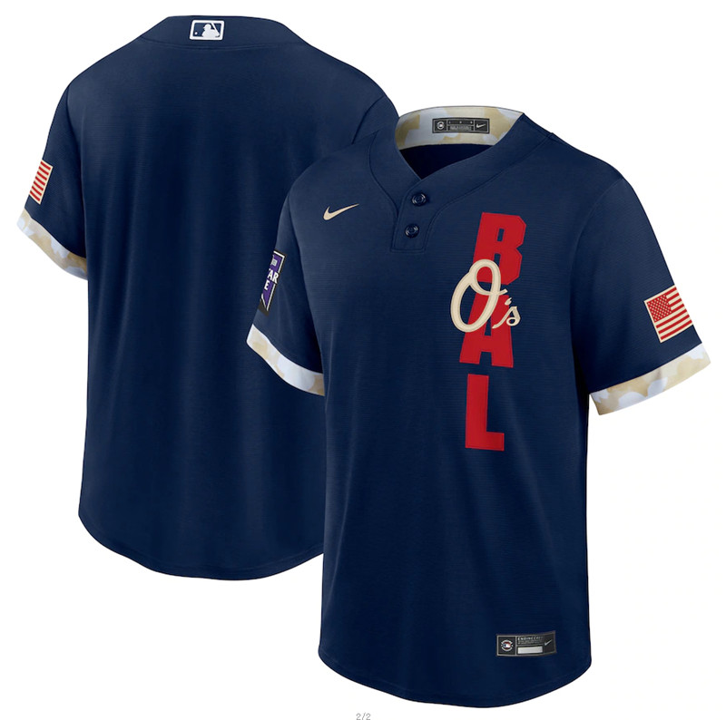 Orioles Blank Navy Nike 2021 MLB All Star Cool Base Jersey