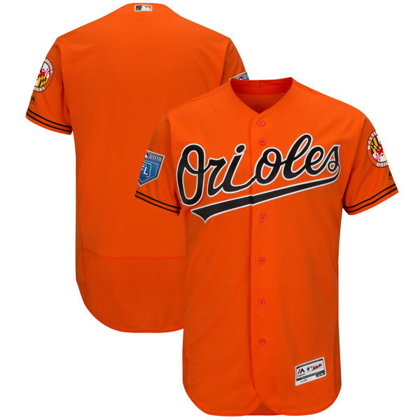 Orioles Blank Orange 2018 Spring Training Flexbase Jersey