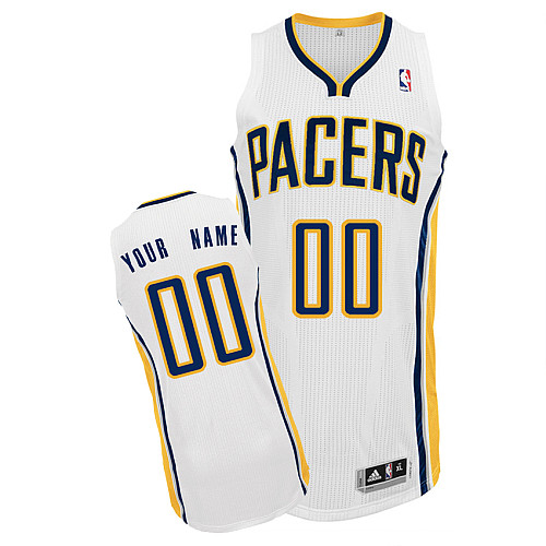 Pacers Personalized Authentic White NBA Jersey