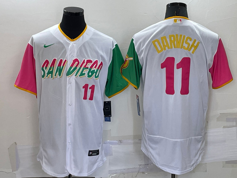 Padres 11 Yu Darvish White Nike 2022 City Connect Flexbase Jersey