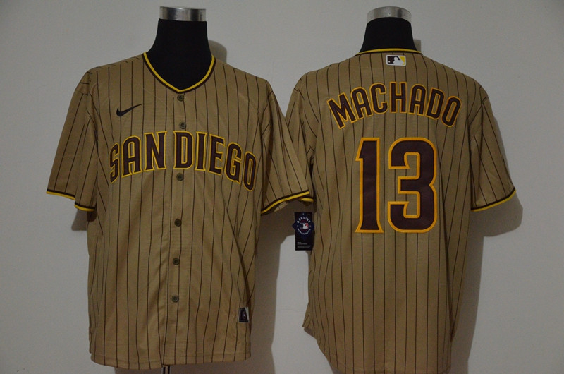 Padres 13 Manny Machado Brown Nike 2020 Cool Base Jersey