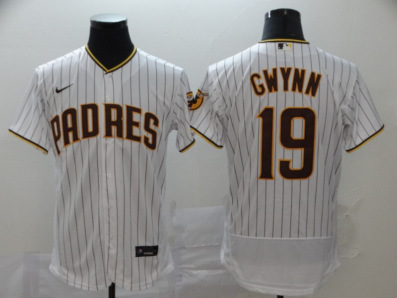 Padres 19 Tony Gwynn White Nike 2020 Flexbase Jersey