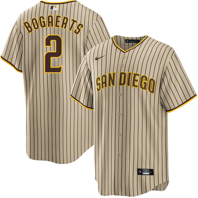 Padres 2 Xander Bogaerts Brown Nike Cool Base Jersey