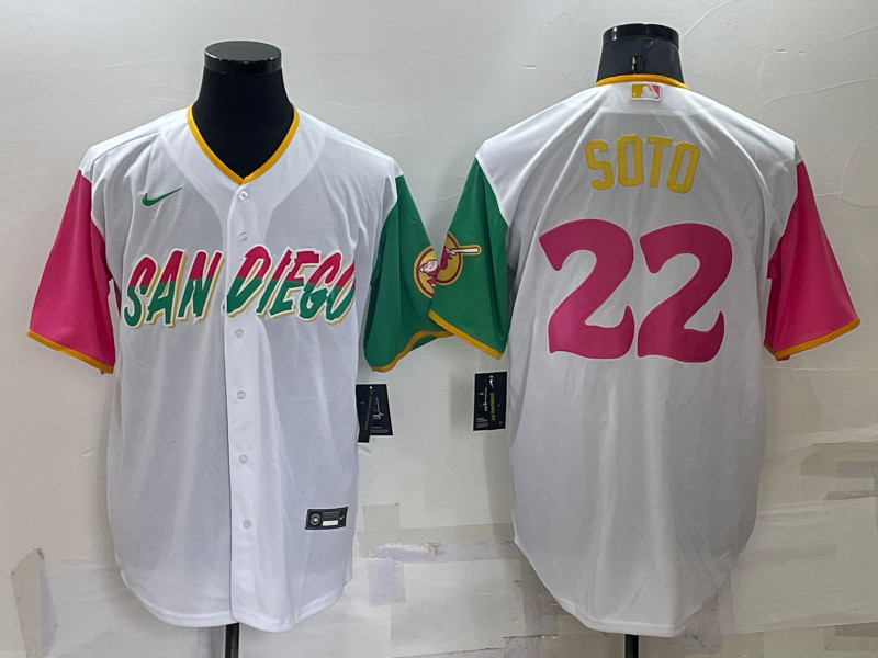 Padres 22 Juan Soto White Nike 2022 City Connect Cool Base Jersey