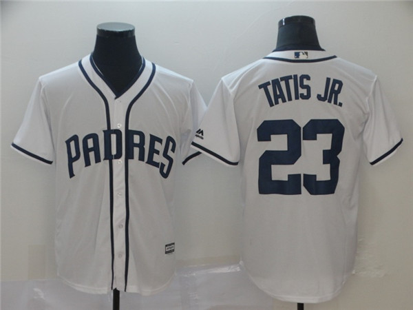 Padres 23 Fernando Tatis Jr. White Cool Base Jersey