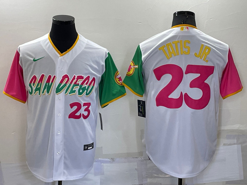 Padres 23 Fernando Tatis Jr. White Nike 2022 City Connect Cool Base Jersey