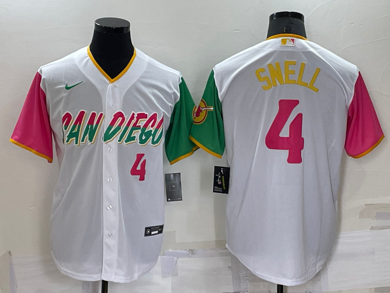 Padres 4 Blake Snell White Nike 2022 City Connect Cool Base Jersey