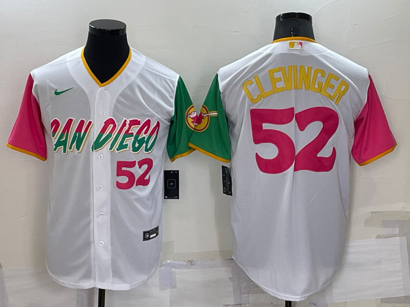 Padres 52 Mike Clevinger White Nike 2022 City Connect Cool Base Jerseys