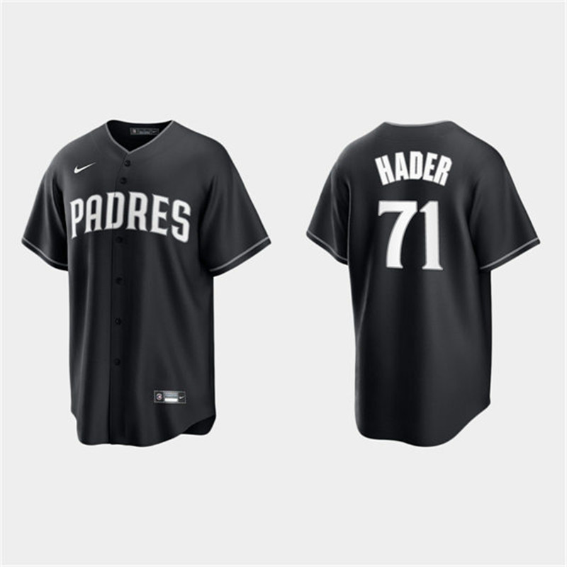 Padres 71 Josh Hader Black Nike Cool Base Jersey