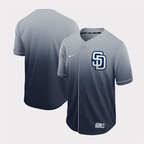 Padres Blank Gray Drift Fashion Jersey