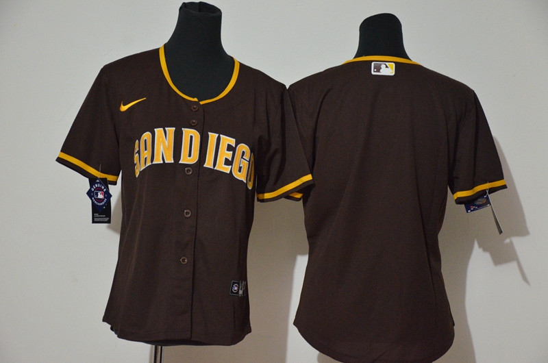 Padres Blank White Brown Cool Base Jerseys