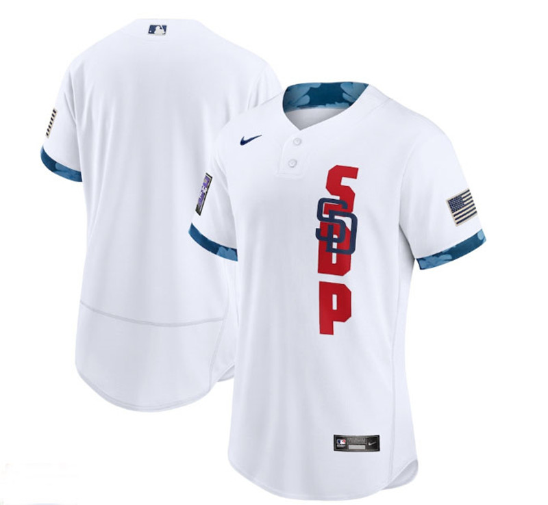 Padres Blank White Nike 2021 MLB All Star Flexbase Jersey