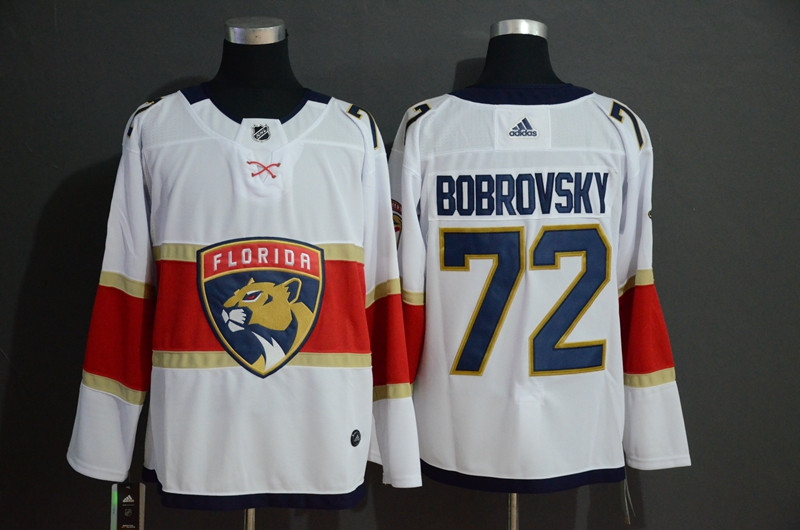 Panthers 72 Sergei Bobrovsky White Adidas Jersey