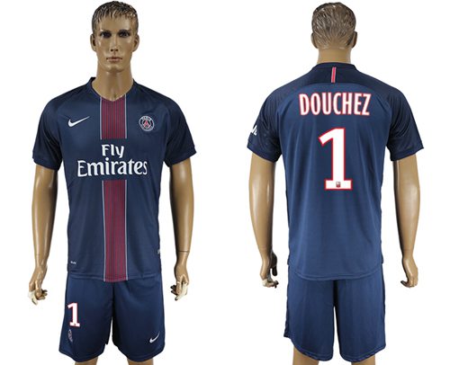 Paris Saint Germain 1 Douchez Home Soccer Club Jersey