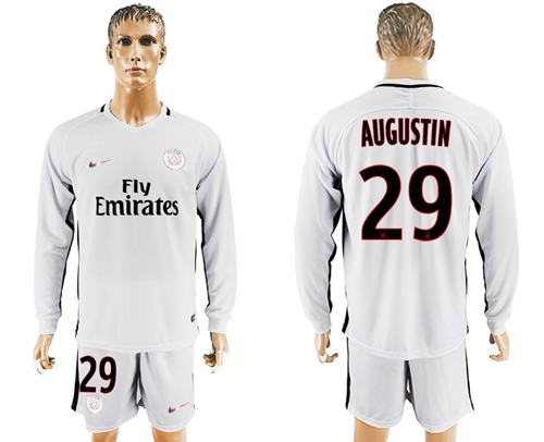 Paris Saint Germain 29 Augustin Sec Away Long Sleeves Soccer Club Jersey