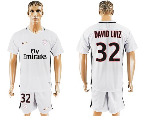 Paris Saint Germain 32 David Luiz Sec Away Soccer Club Jersey