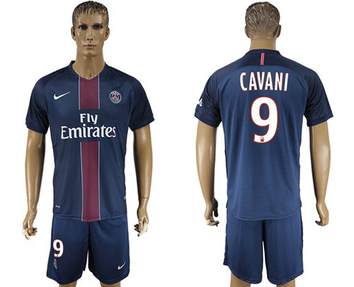 Paris Saint Germain 9 Cavani Home Soccer Club Jersey