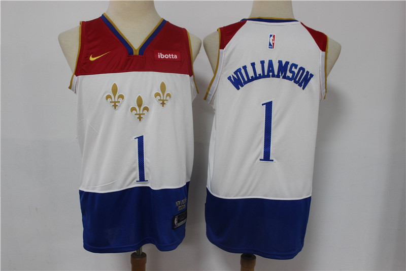Pelicans 1 Zion Williamson White 2020 21 City Edition Nike Swingman Jersey