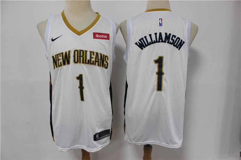 Pelicans 1 Zion Williamson White Earned Edition Nike Swingman Jersey