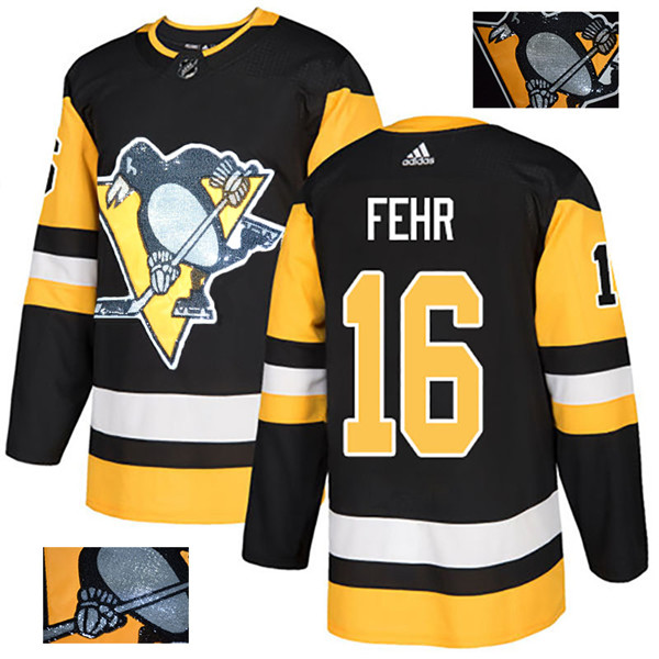 Penguins 16 Eric Fehr Black Glittery Edition  Jersey