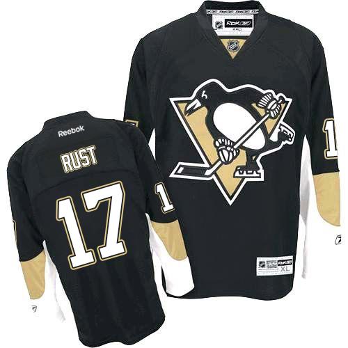 Penguins 17 Bryan Rust Black Home Stitched NHL Jersey